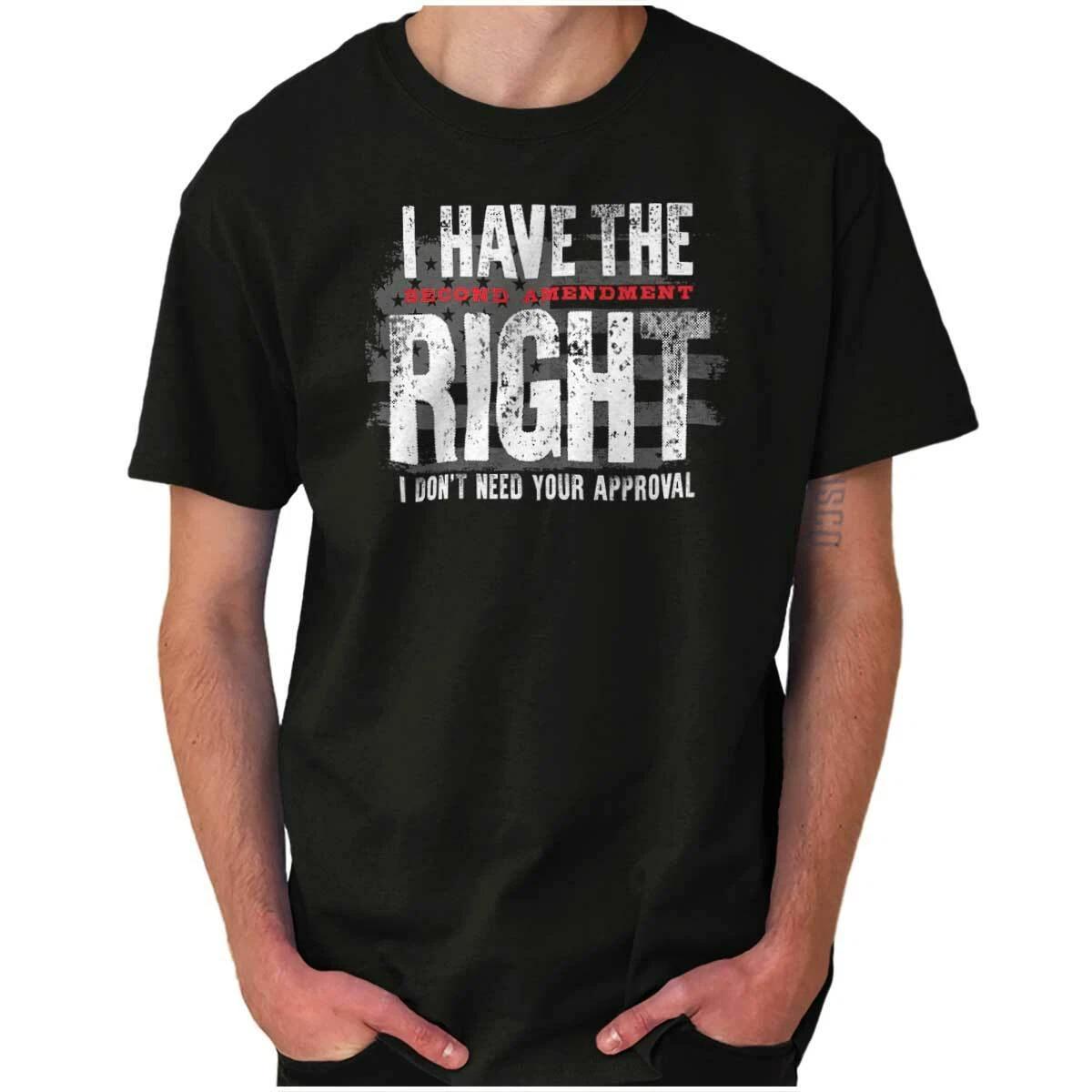 2nd Amendment Right Pro 2A Guns Bear Arms Womens or Mens Crewneck T Shirt Tee 2XL