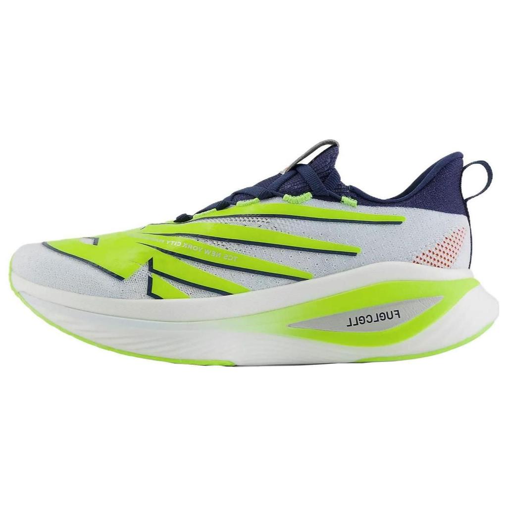 New Balance Elite V3 Round Toe Shock Absorbing Durable Low Top Running Shoes Women Running Shoes Navy-Blue Metallic-Silver WRCELNM3