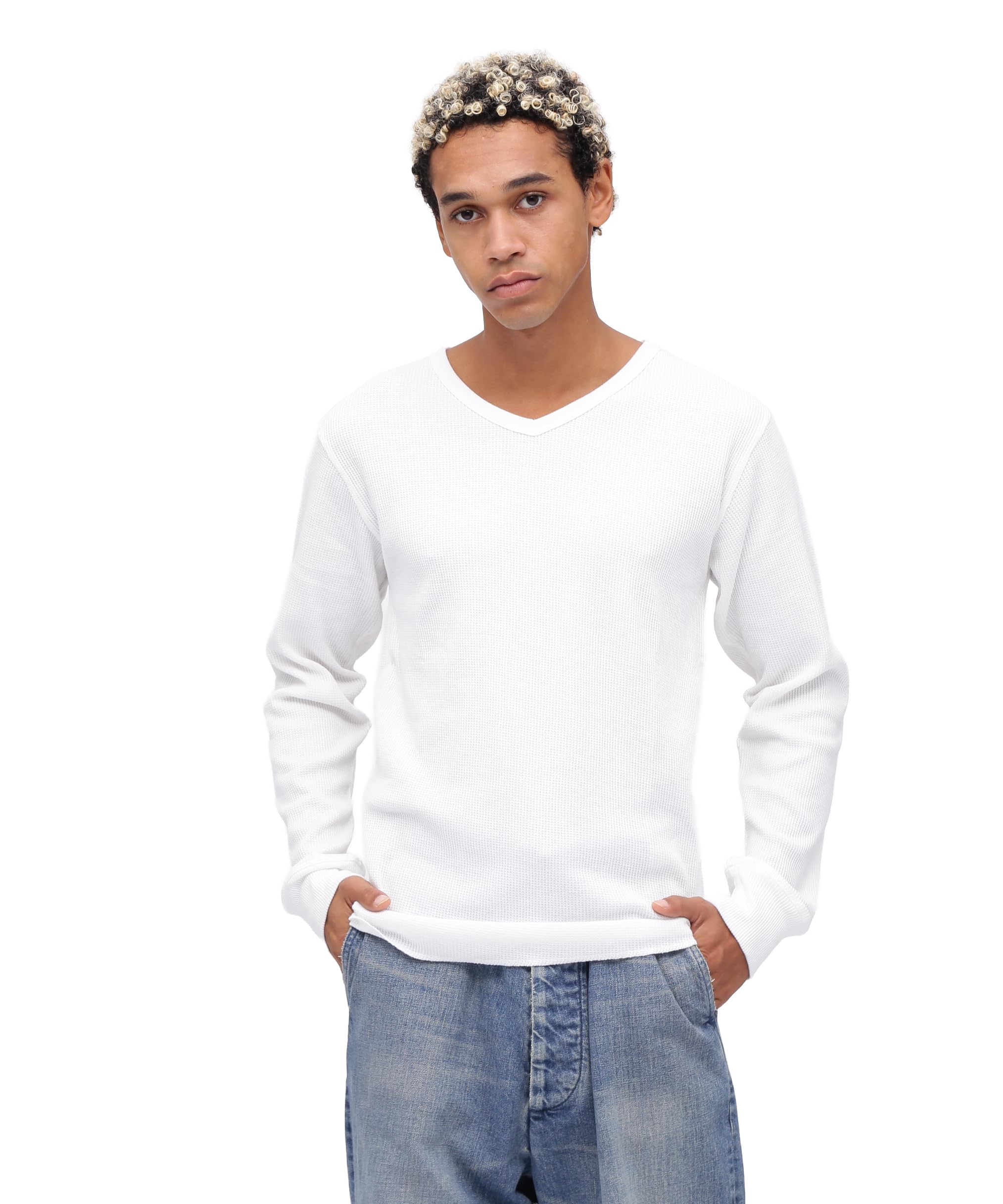 

AVIREX DAILY L/S THERMAL V-NECK T-SHIRT 783-3930008 2XL off white