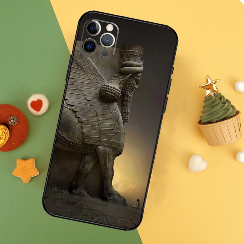 Lamassu Assyrian Mesopotamian Phone Case For iPhone 17 17Air 16 15 14 13 11 12 Pro Max 12 13 Mini 16E Shockproof Cover