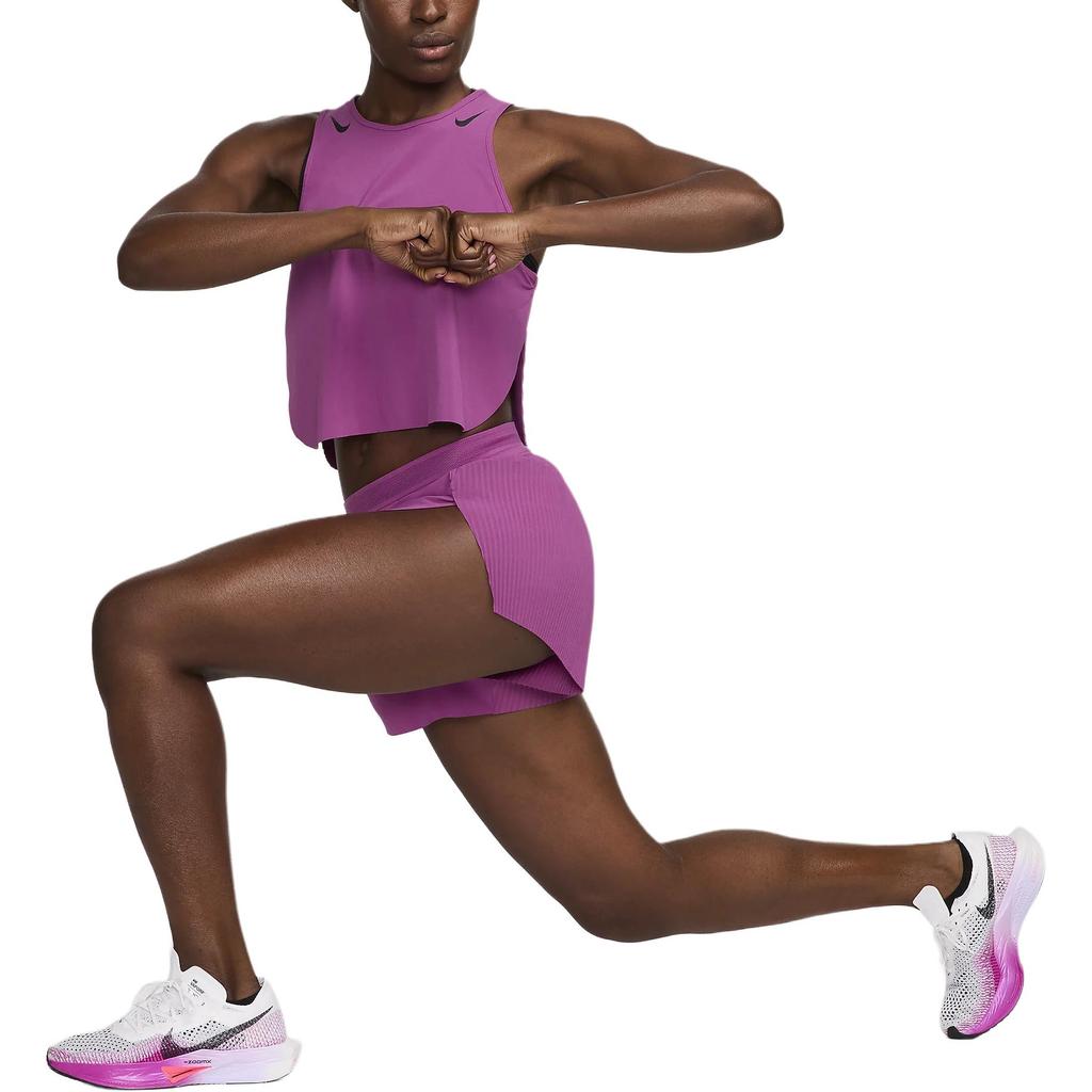 Nike Dri-FIT Advaeroswift Logo Design Moisture-Wicking Comfortable Sports Tank Top Women Tops Hot-Purple FN2713-518