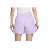 Nike Solid Color Logo Print Drawstring Straight Leg Casual Shorts Women shorts Purple DM6761-511