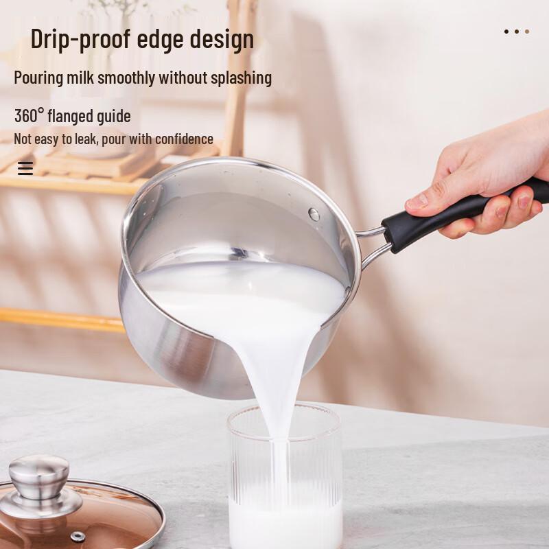 Lechu Heli 18cm Stainless Steel Milk Pot