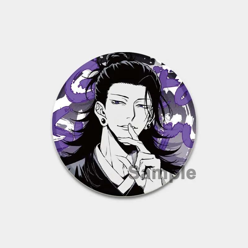 32/44/58 mm Anime Jujutsu Kaisen Ručne vyrobený odznak Gojo Satoru Ihlice do okrúhlej chlopne Batoh Golier Brošňa Módne šperky Doplnky Darčeky 32mm