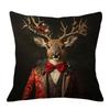 1pc, 45.72x45.72cm Soft Short Plush Pillowcase - Elegant Animal Pattern, Single-Sided Print, Suitable for Christmas Home and Room Decor, with Zipper C