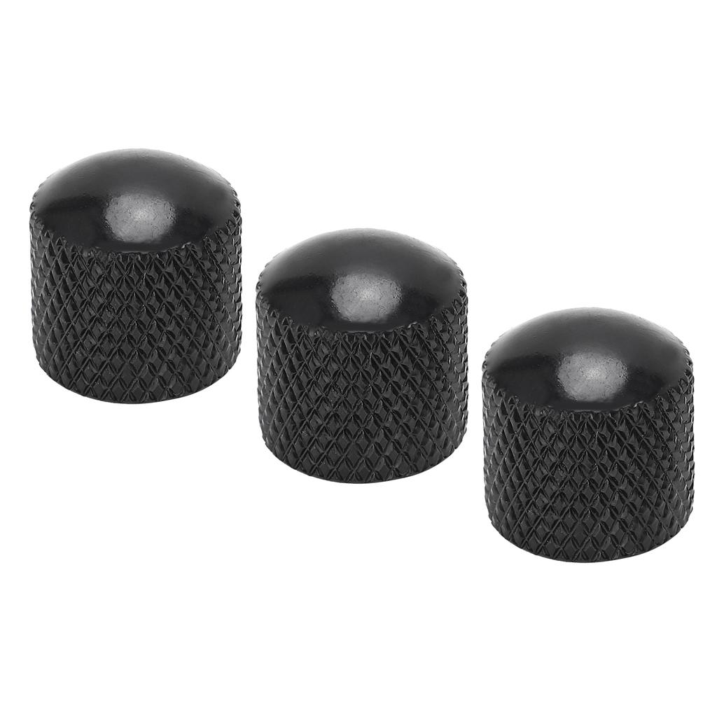 3Pcs Guitar Control Knob Volume Tone Fit Top Set Kit Instrument Accessory ReplacementBlack