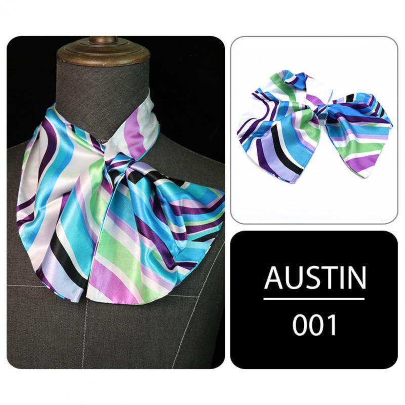 New women s plain printed silk scarf, versatile business and professional scarf, versatile Korean-style hair accessory, versatile headscarf 001