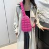 White Plaid Puff Shoulder Bag - Trendy, Versatile, and Cute for 2026