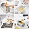 Microwave Pasta Cooker with Strainer Lid Silicone Heat Resistant Spaghetti Noodles Cooking Steamer Container