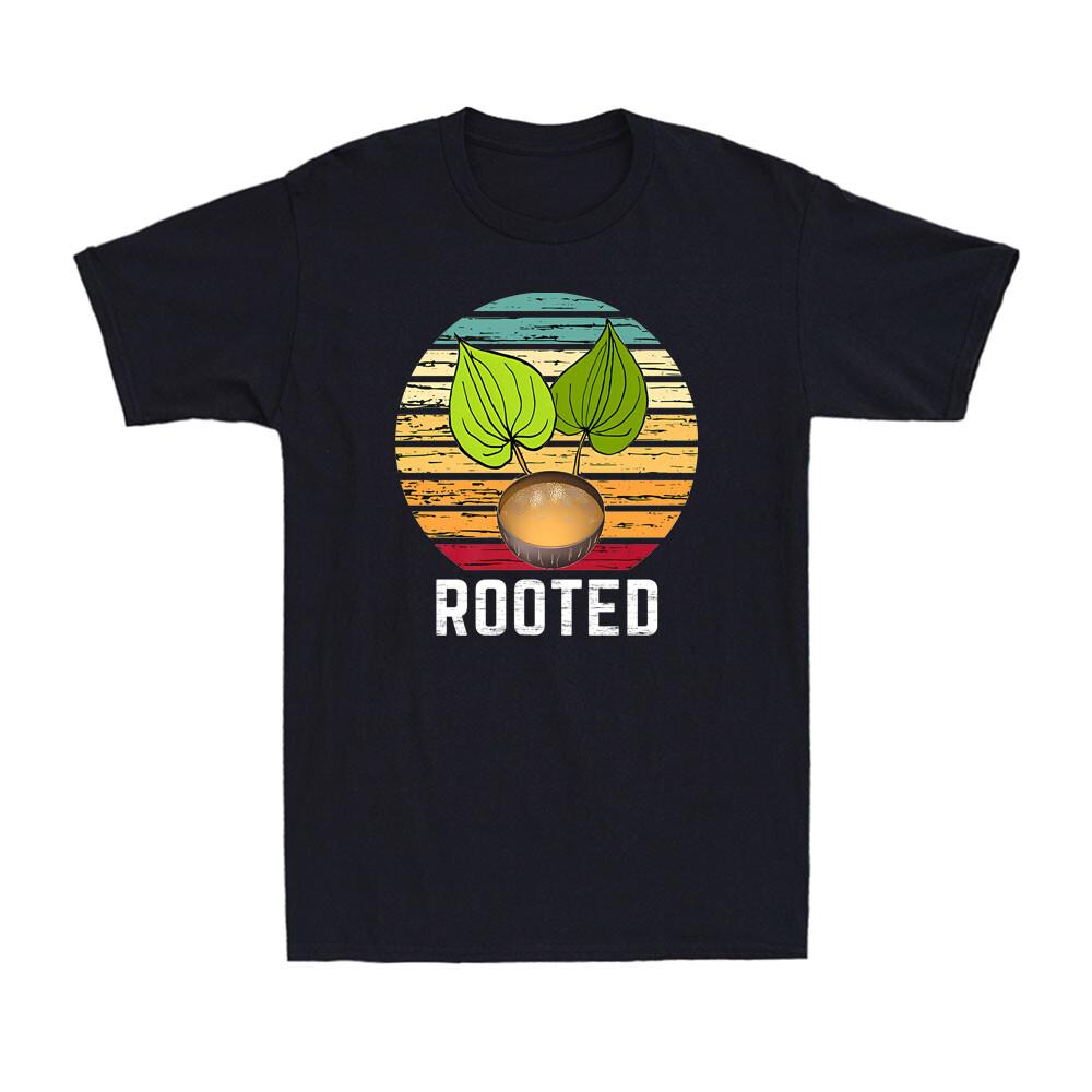 Rooted Funny Rooted Kava Leaf Plant Kava Cups Vintage Sunset Men s T-Shirt XXXXL