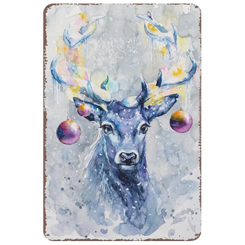 Deer Plaque Metal Vintage Tin Sign Metal Poster Pin Up Shabby Home Decor Signs Bar Cafe Resaurant Decoration Iron Painting