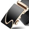 Pánské opasky Kovová automatická spona značky vysoce kvalitní kožené opasky pro muže Známá značka luxusní pracovní řemínek