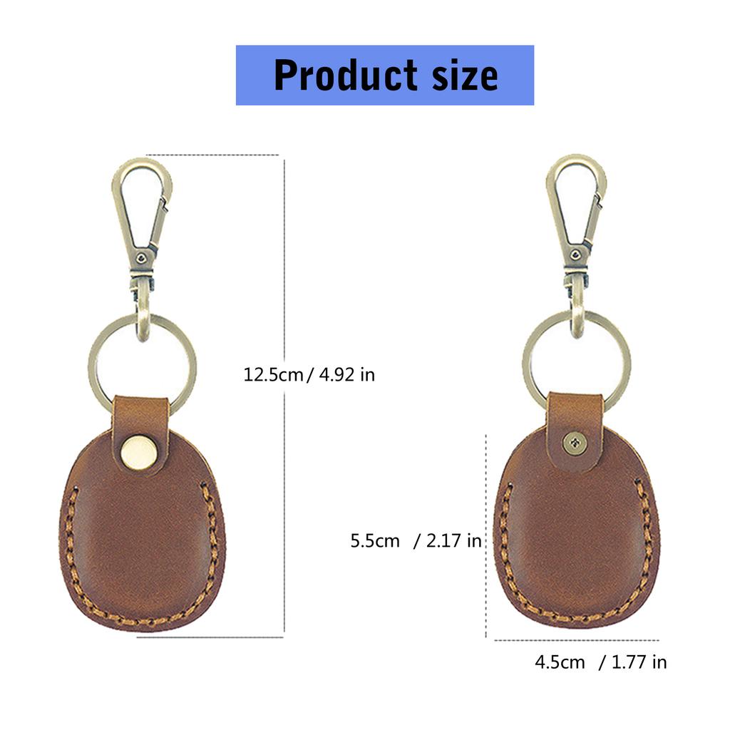 Sturdy PU Leather Keychain Pouches with Multilayer Slots Accessory for Business Professional and Student Daily Use