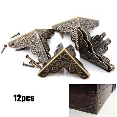 Furniture Home Case Box Corners Brackets Protector 12pcs