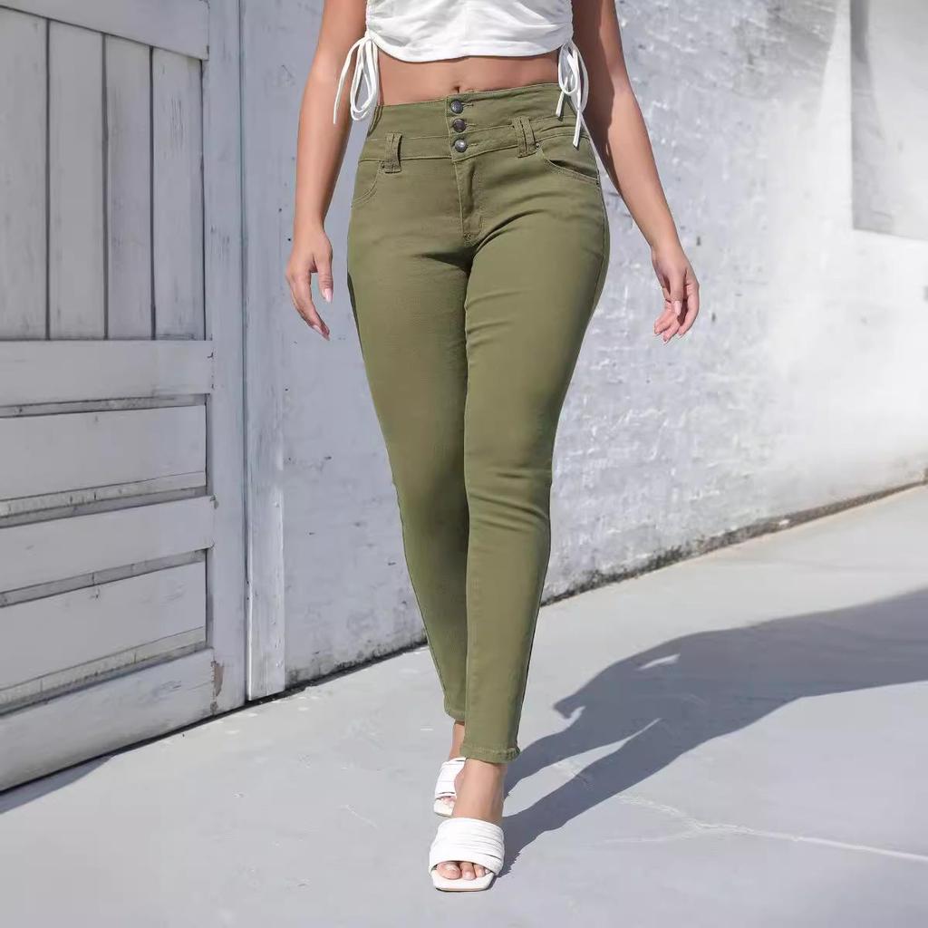 Women's High-Waisted Washed Slim Bootcut Jeans - 2025 Autumn Collection