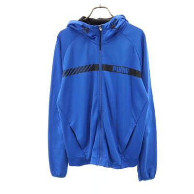 Long Sleeve Jersey Zip Hoodie M Blue Men's Used