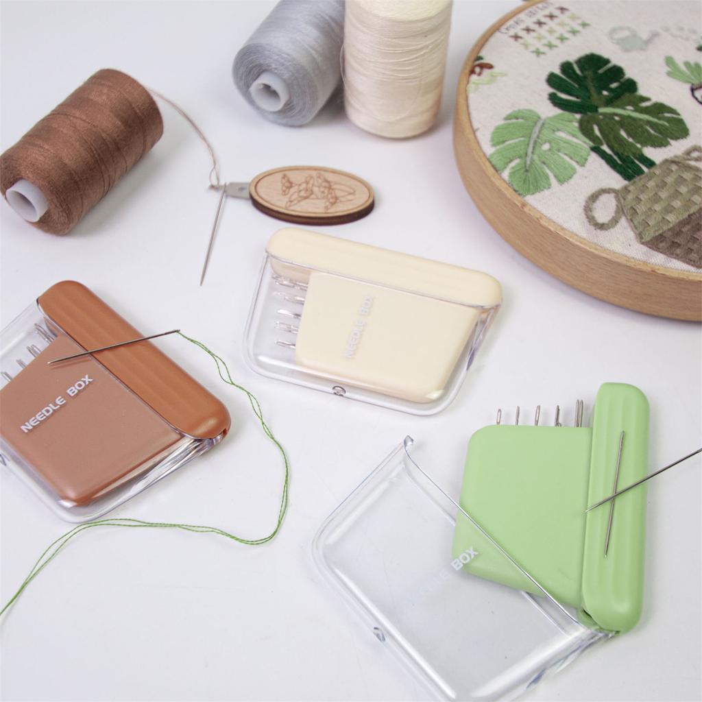 10Pcs Hand Sewing Needle Set with Magnetic Box Metal Embroidery Needle with Threader for Sewing Quilting and Embroidery