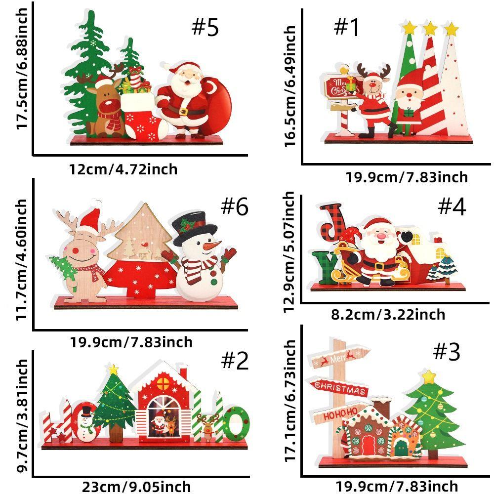 Santa Claus Reindeer Christmas Table Sign Funny Merry Christmas Decor Home Christmas Decoration