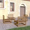 Day and Night - Day and Night Garden Furniture 4 Pieces and Cushions Honey Brown Pine Wood