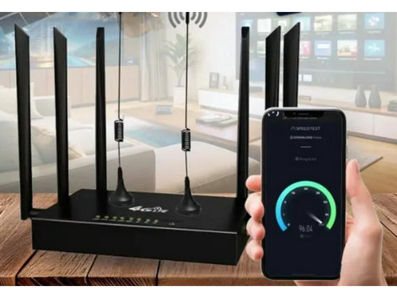 ED128 Industrial-Grade 4G WiFi Router with Detachable Suction Cup Antenna and Enhanced Wall Penetration