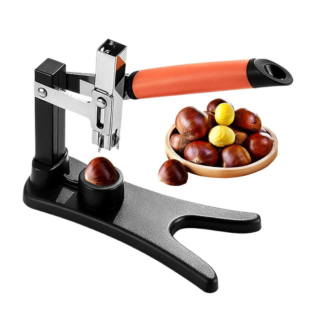 Chestnut Cutter Non-Slip Handle Cracking Sheller Portable Nutcracker Chestnut Clip for Nut Peeling Shelling Opening Cooking