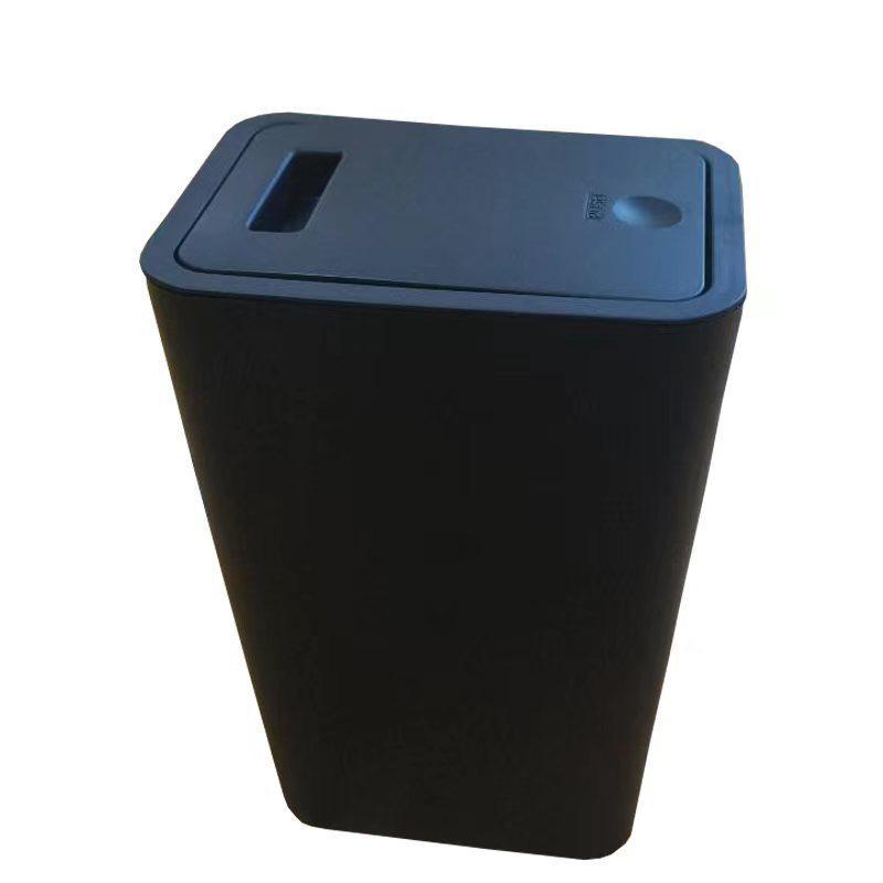 Large Capacity Narrow Push-Top Trash Can with Lid for Bathroom and Toilet
