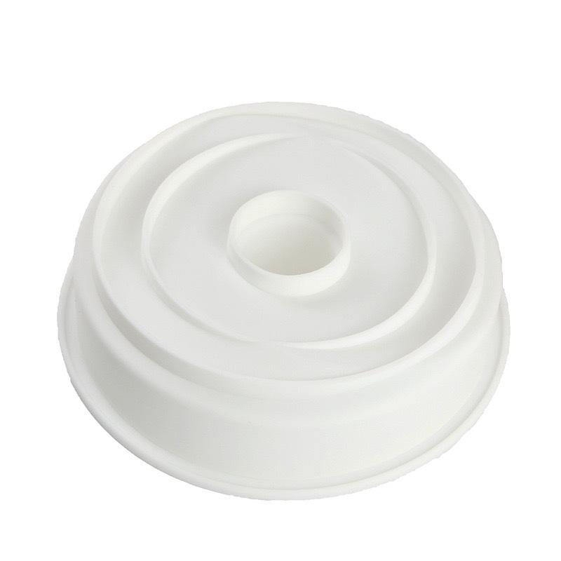 1 Pc Round Corrugated Vortex Silicone Cake Mold Mousse Mold, White Italian Pastry Mold Baking Mold