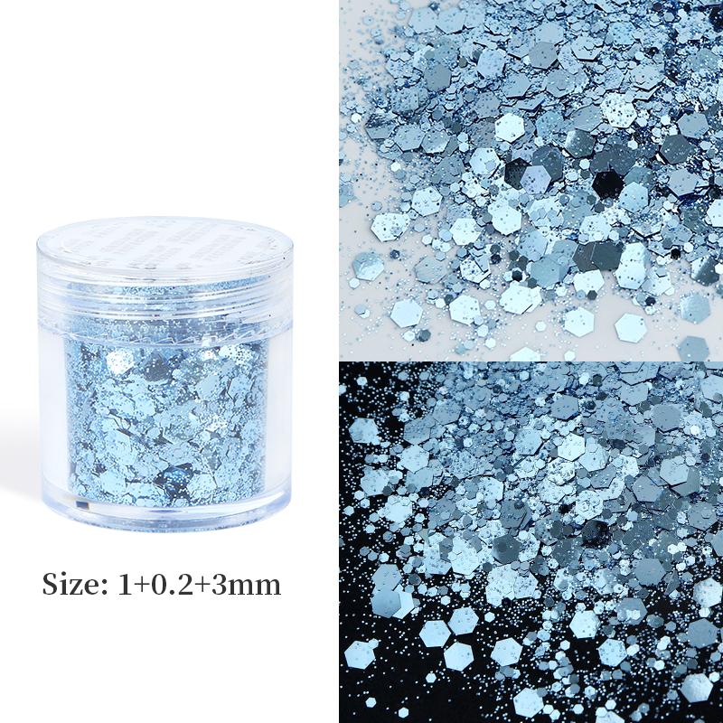 10ml Mixed Hexagons Glitter Flakes For Epoxy Resin Pigments Loose Sequins DIY Silicone Mold Filling Material Resin Craft Fillers