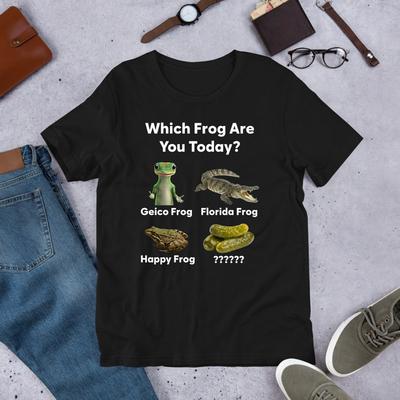 230 Gsm 100% Cotton Which Frog Are You Today Funny Meme Shirt Ironic Shirt Frog Lover Gift Oddly Specific Unhinged Shirt Cursed Cringe Frog Meme