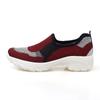 Large size spring middle-aged mother shoes breathable fly-woven one-pedal platform casual shoes women