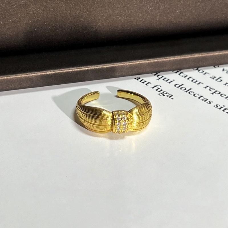 

2026 Gold Finger Huaguang Retro Light Luxury High-end Brushed Exquisite Open Ring Women s Fashion Stacking Temperament Niche Ring Resizable