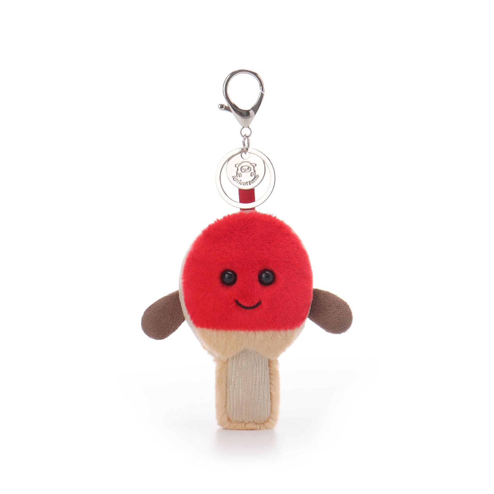 

Apricot Lamb Table Tennis Racket Cute Soft Keychain Plush Perfect for Boys and Fits Backpacks and 10cm Toy, Girls, Kids Purses,