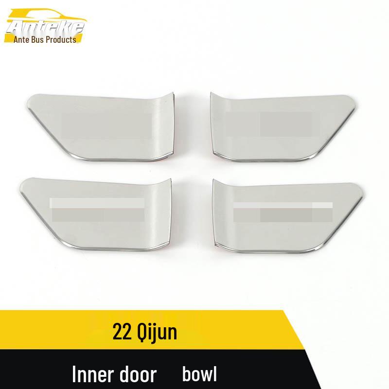 Stainless Steel Anti-Scratch Door Bowl Stickers for 22 Qijun - Decorative Car Interior Accessories