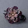 Acrylic Female Girls Rhinestone Hair Claw Flower Duckbill Clip Ponytail Holder Hair Accessories