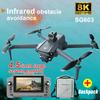 SG603 Pro Drone met GPS, 8K HD-camera, EIS (elektronische beeldstabilisatie), anti-shake, 5G wifi, opvouwbare drone, borstelloze motor, 360° infrarood, intelligente obstakeldetectie en touchscreen.