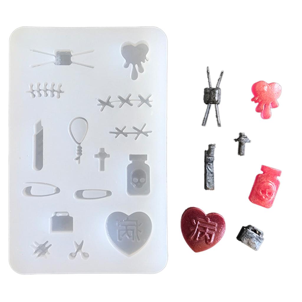 Bowknot Parts Quicksand Headdress Necklace Mold Resin Art Mold Necklace Silicone Mold Epoxy Resin Keychain Pendant Mold