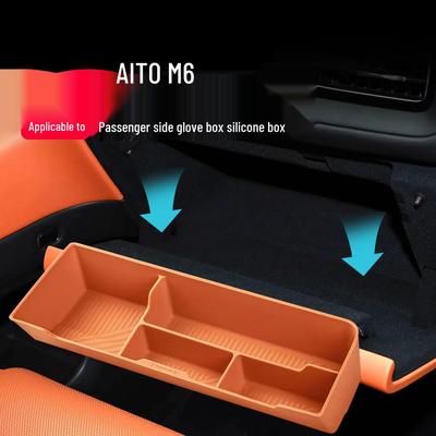 Silicone Glove Box Organizer for AITO M6 Passenger Side