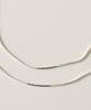 Alleun Silver 925 Square Chain Snake Chain Silver Necklace Choker Mini