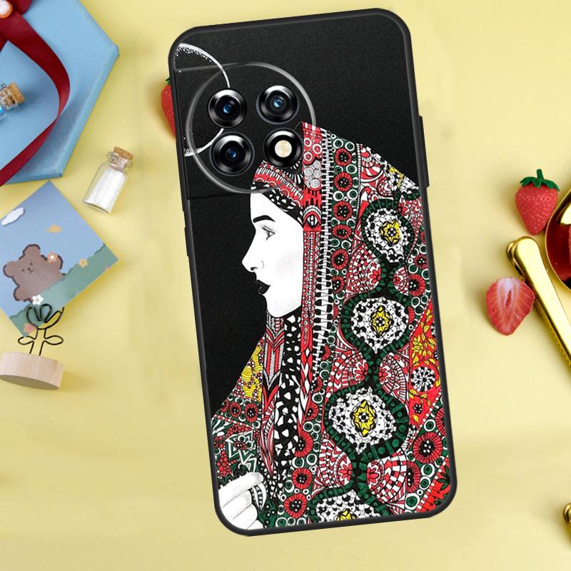 Muslim Islamic Arabic Hijab Girl Case For OnePlus 13T 13R 12 12R 15 13 11 10 10T 8T Nord 5 CE 2 3 4 Lite Nord N20 N30 Cover