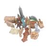 KIMISS 17-Piece World Ancient Architecture Miniature Set - Exquisite Small Building Collection for Egyptian Pyramid Model Kit, Perfect for Interior