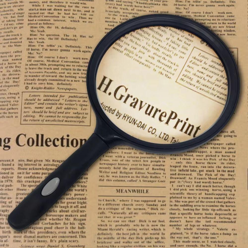 130 Mm Handheld Magnifier Large Lens Microscope Lens Portable Reading Magnifier  Optical Instrument