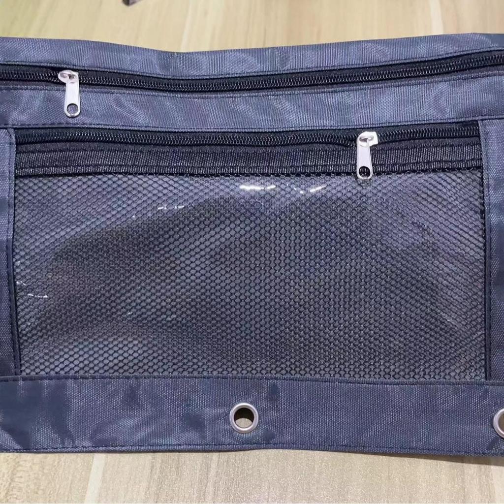 Oxford Cloth Three-Ring Binder & Pencil Case with Double Zippers