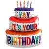 Velas de Colores Globo de Papel de Pastel de Tres Pisos para Decoración de Fiesta de Cumpleaños