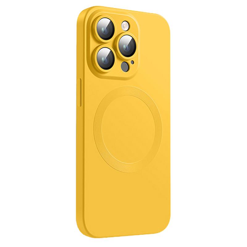 Magnetic Case for iPhone 13 Pro Compatible with MagSafe Liquid Silicone Phone Cover with Camera Lens Protector