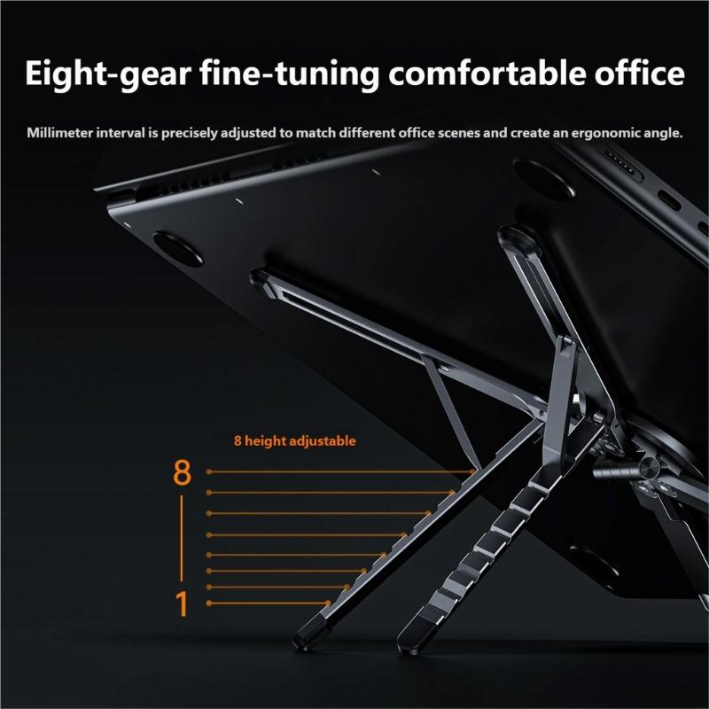 Ergonomic Adjustable Tablet Phone Stand with Multi Angle Positions for Healthy Postures Support Foldable Portable Design