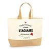 Tote Bag - PLANETEE - Petit Bazar Stagiaire d'Amour - Natural Jute - Multicolored - Made In France