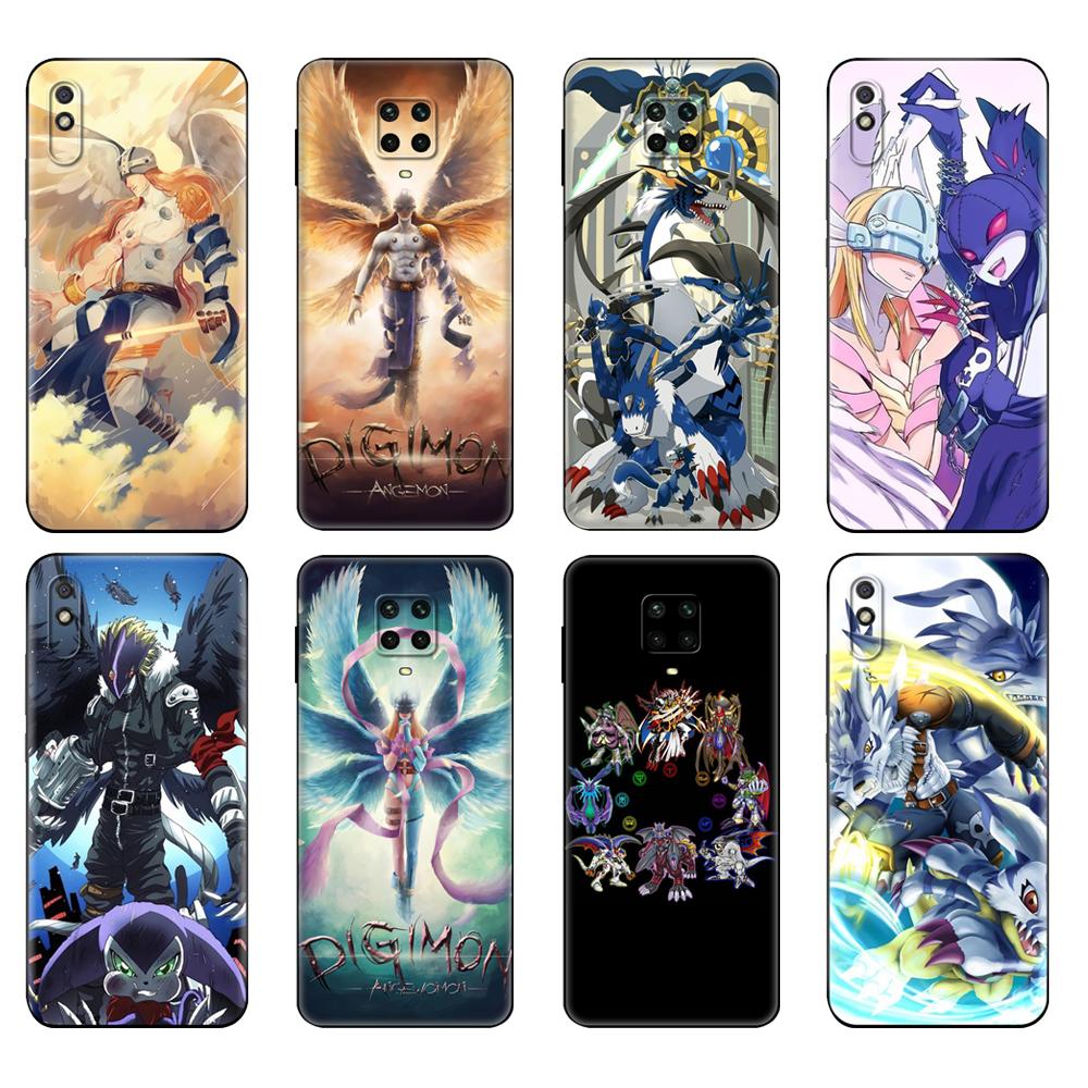 

Черный чехол из ТПУ для Xiaomi Redmi 7A 8 8A 9 9A 9C чехол Redmi Note 8T 8 Pro T Note 9 9S 9 Pro чехол японского аниме Digimon