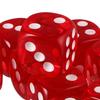 [Generic] Set of 10 Tabletop Role-Playing Game Acrylic Toy Six-Sided Dice, D6, 10 Colors - Red