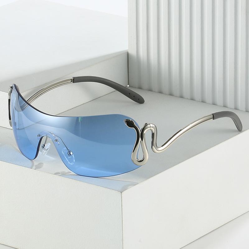 One-Piece Sunglasses, Personalized Animal One-Piece Y2K Cobra Snake Sunglasses For Women