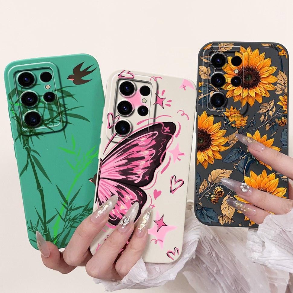 For Samsung Galaxy S24 Ultra Case Beautiful Cartoon Cover S24Ultra S928B S928U Soft TPU Phone Case For Samsung S24 Ultra Shell